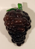 Vintage Art Glass Fruit Purple Grapes Bunch 6" Tall Ornament Has Repair