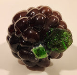 Vintage Art Glass Fruit Purple Grapes Bunch 6" Tall Ornament Has Repair