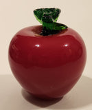 Vintage Art Glass Fruit Red Apple 3 1/2" Tall Ornament