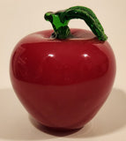 Vintage Art Glass Fruit Red Apple 3 1/2" Tall Ornament