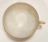 Vintage Occupied Japan Peach Lustreware Mountain Chalet with Trees Bone China Tea Cup