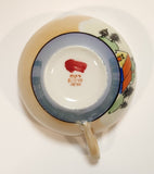 Vintage Occupied Japan Peach Lustreware Mountain Chalet with Trees Bone China Tea Cup