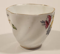 Vintage Rosina Pink Yellow and Grey Flowers Bone China Tea Cup Made in England