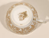 Vintage Clare Gold Floral Pattern Bone China Tea Cup Made in England