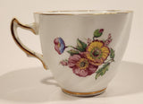 Vintage Clare Yellow Pink Blue Floral Pattern Bone China Tea Cup Made in England