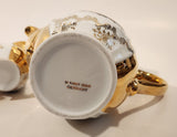 Antique Victorian 24K Gold Porcelain Tea Pot Sugar Bowl Creamer and 8 Tea Cup Saucer Set