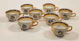 Antique Victorian 24K Gold Porcelain Tea Pot Sugar Bowl Creamer and 8 Tea Cup Saucer Set
