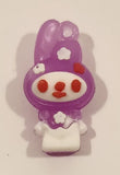 Sanrio My Melody 1" Purple Tall Rubber Toy Figure Keychain Charm