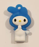 Sanrio My Melody Blue 1 1/4" Tall Rubber Toy Figure Keychain Charm