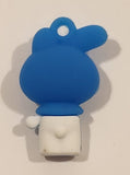 Sanrio My Melody Blue 1 1/4" Tall Rubber Toy Figure Keychain Charm