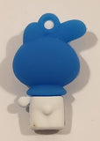 Sanrio My Melody Blue 1 1/4" Tall Rubber Toy Figure Keychain Charm