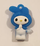 Sanrio My Melody Blue 1 1/4" Tall Rubber Toy Figure Keychain Charm