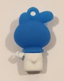Sanrio My Melody Blue 1 1/4" Tall Rubber Toy Figure Keychain Charm