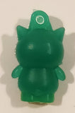 Sanrio Hello Kitty Badtz Maru Green 1" Tall Rubber Toy Figure Keychain Charm