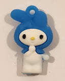 Sanrio My Melody Blue 1 1/4" Tall Rubber Toy Figure Keychain Charm