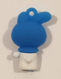 Sanrio My Melody Blue 1 1/4" Tall Rubber Toy Figure Keychain Charm