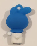 Sanrio My Melody Blue 1 1/4" Tall Rubber Toy Figure Keychain Charm