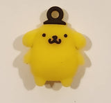 Sanrio Hello Kitty Pompompurin 1" Tall Rubber Toy Figure Keychain Charm