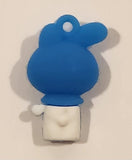 Sanrio My Melody Blue 1 1/4" Tall Rubber Toy Figure Keychain Charm