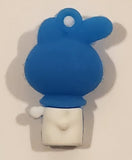 Sanrio My Melody Blue 1 1/4" Tall Rubber Toy Figure Keychain Charm