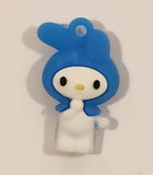 Sanrio My Melody Blue 1 1/4" Tall Rubber Toy Figure Keychain Charm