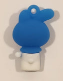 Sanrio My Melody Blue 1 1/4" Tall Rubber Toy Figure Keychain Charm