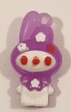 Sanrio My Melody 1" Purple Tall Rubber Toy Figure Keychain Charm