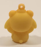 Sanrio Hello Kitty Pompompurin Orange Bow 1 1/4" Tall Rubber Toy Figure Keychain Charm