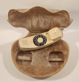 Rare Vintage 1970s TeleConcepts Pearl Oyster Clamshell Shaped Rotary Telephone