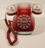 2001 Coca Cola Red Polar Bear Snow Globe Snow Dome Light Up Telephone