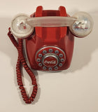 2001 Coca Cola Red Polar Bear Snow Globe Snow Dome Light Up Telephone
