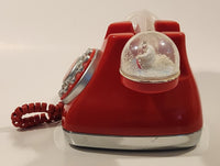 2001 Coca Cola Red Polar Bear Snow Globe Snow Dome Light Up Telephone