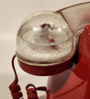 2001 Coca Cola Red Polar Bear Snow Globe Snow Dome Light Up Telephone