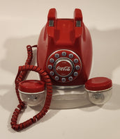 2001 Coca Cola Red Polar Bear Snow Globe Snow Dome Light Up Telephone