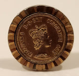 Vintage 1953 Omega Queen Elizabeth II Coronation Coin Gold Tone Cufflink (Single)