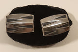 Vintage Speidel U.S.A. Art Deco Triangles Silver Tone Cufflinks