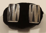 Vintage Speidel U.S.A. Art Deco Triangles Silver Tone Cufflinks