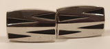 Vintage Speidel U.S.A. Art Deco Triangles Silver Tone Cufflinks