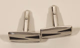 Vintage Speidel U.S.A. Art Deco Triangles Silver Tone Cufflinks