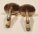Vintage Swank Blue Gem Striped Silver Tone Cufflinks