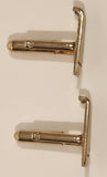 Vintage Narrow Textured Gold Tone Cufflinks