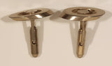 Vintage Eye Shaped Silver Tone Cufflinks