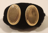 Vintage Anson Oval Shaped Gold Tone Cufflinks