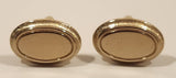 Vintage Anson Oval Shaped Gold Tone Cufflinks
