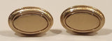 Vintage Anson Oval Shaped Gold Tone Cufflinks