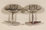 Vintage Smibo Smith and Bond Monogrammed Engraved Sterling Silver Cufflinks