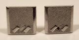Vintage Swank Gradient Pattern Silver Tone Cufflinks
