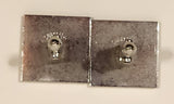 Vintage Swank Gradient Pattern Silver Tone Cufflinks