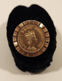 Vintage 1953 Omega Queen Elizabeth II Coronation Coin Gold Tone Cufflink (Single)