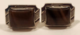 Vintage Tigers Eye Silver Tone Cufflinks